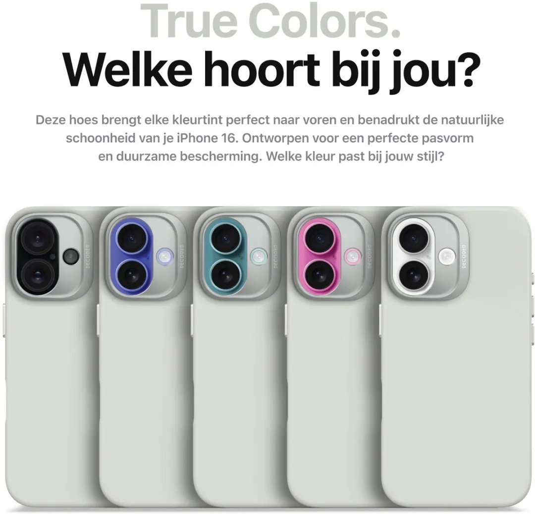 Decoded Siliconen Hoesje iPhone 16 - Stone Grijs - MagSafe - afbeelding 6 van 6