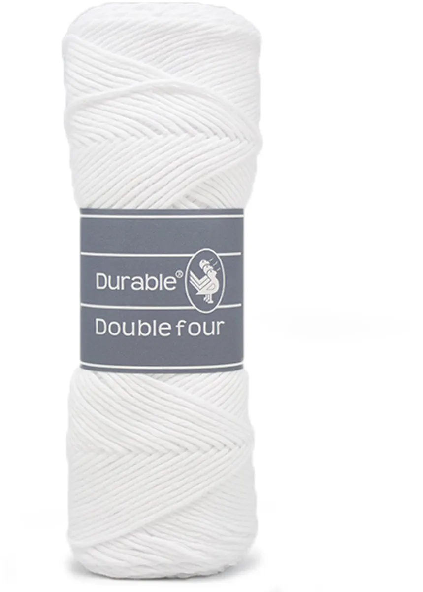 Durable Double Four Katoengaren - 1 Stuk - Wit
