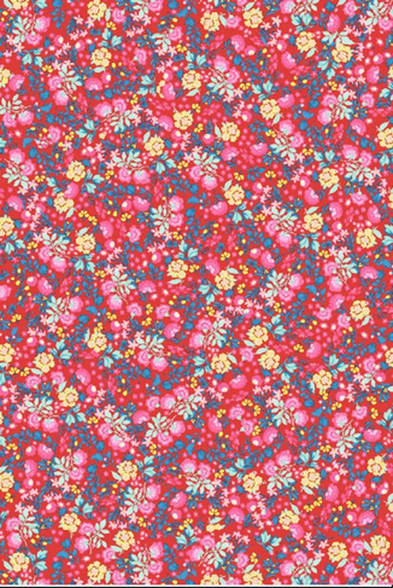 Decopatch Papier Romantische Bloemenprint Rood 30x30cm