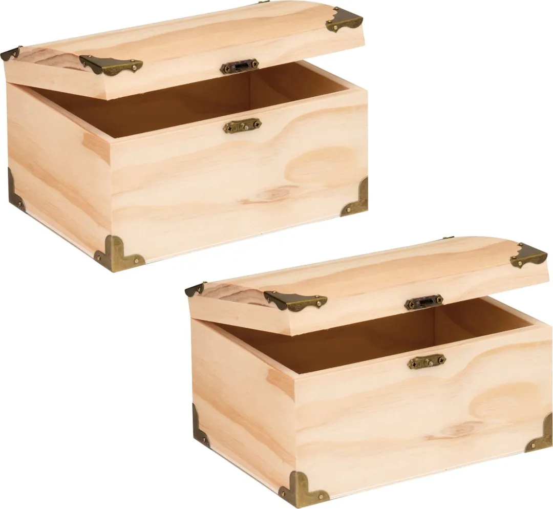Glorex Hobby Houten Schatkistje 2x