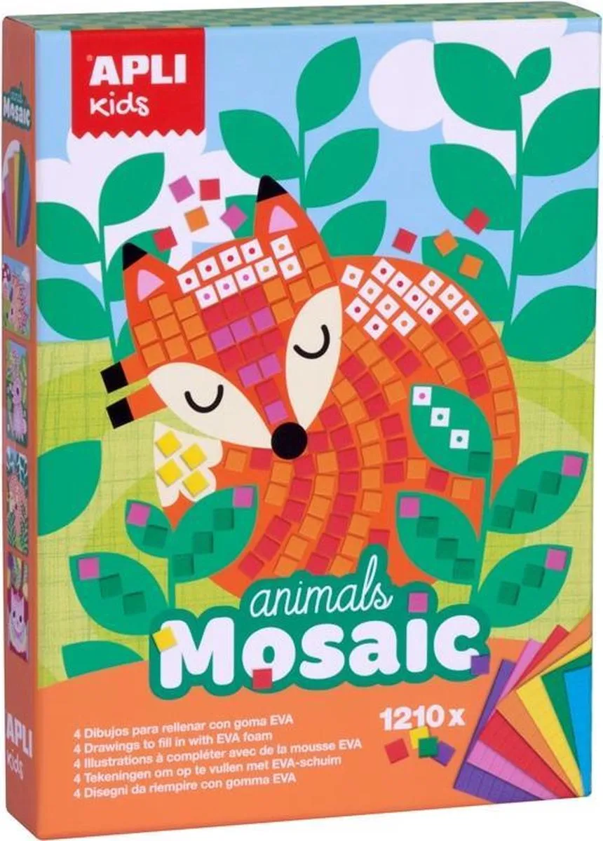 Apli Kids Mozaïek Dieren 2 Vellen
