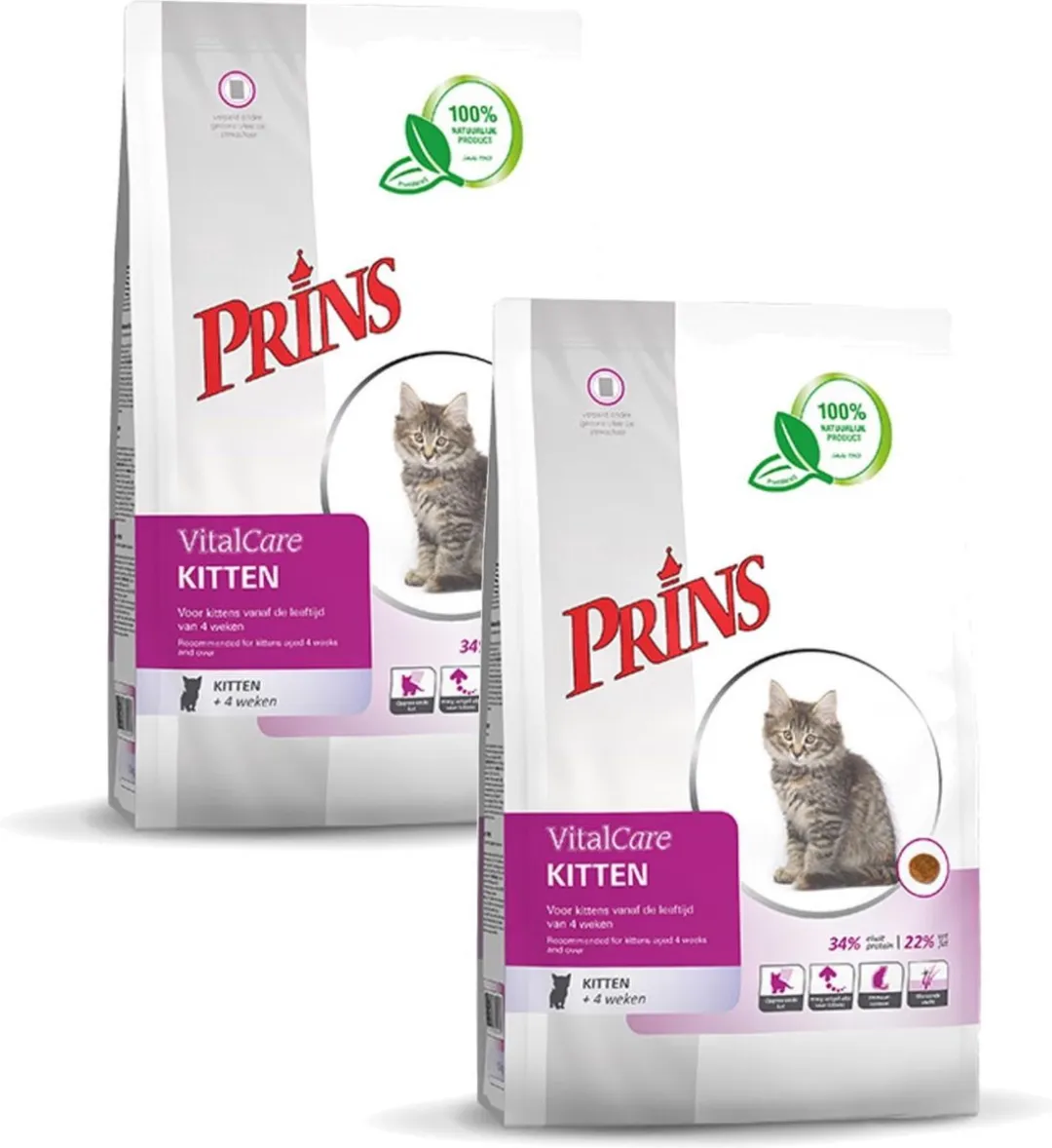 Prins Vitalcare Kitten Kattenvoer - 20kg (2x10kg)