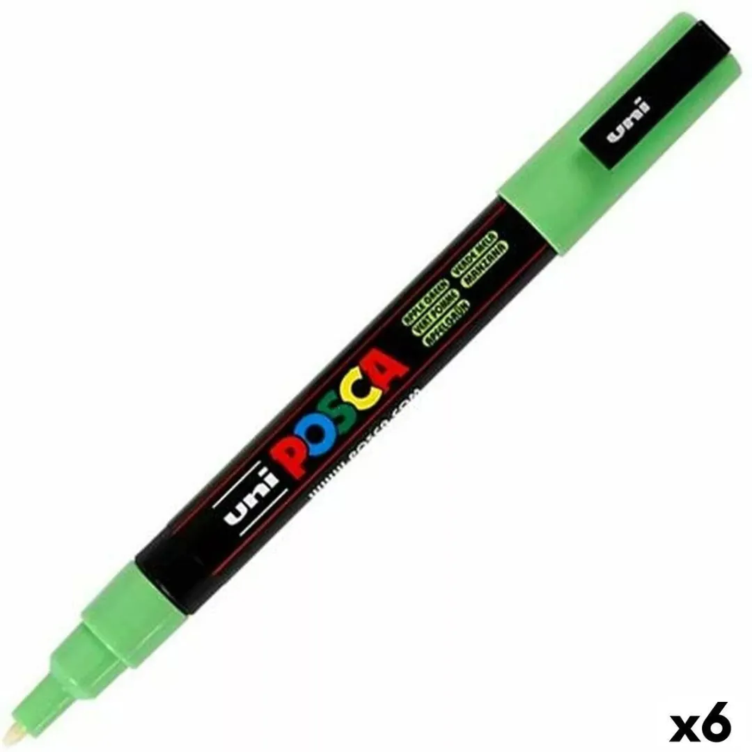 Posca PC3M Verfstift - Appelgroen - 6 Stuks