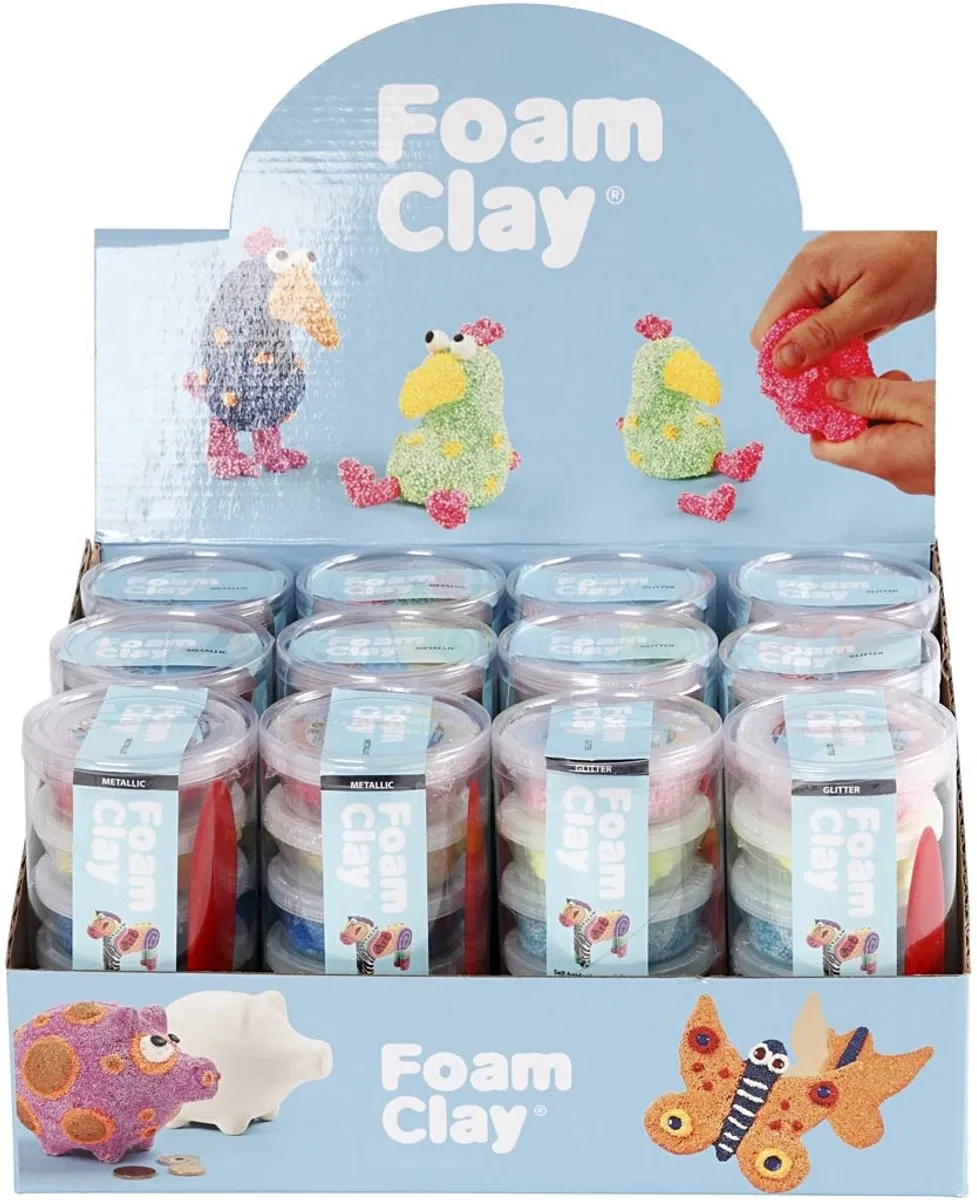 Foam Clay 12 Stuks - Multi Kleur