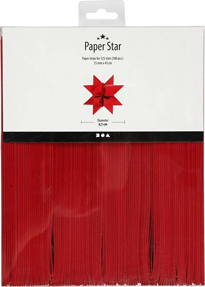 Creativ Company Vlechtstroken 15mm - 500 Stuks - Rood