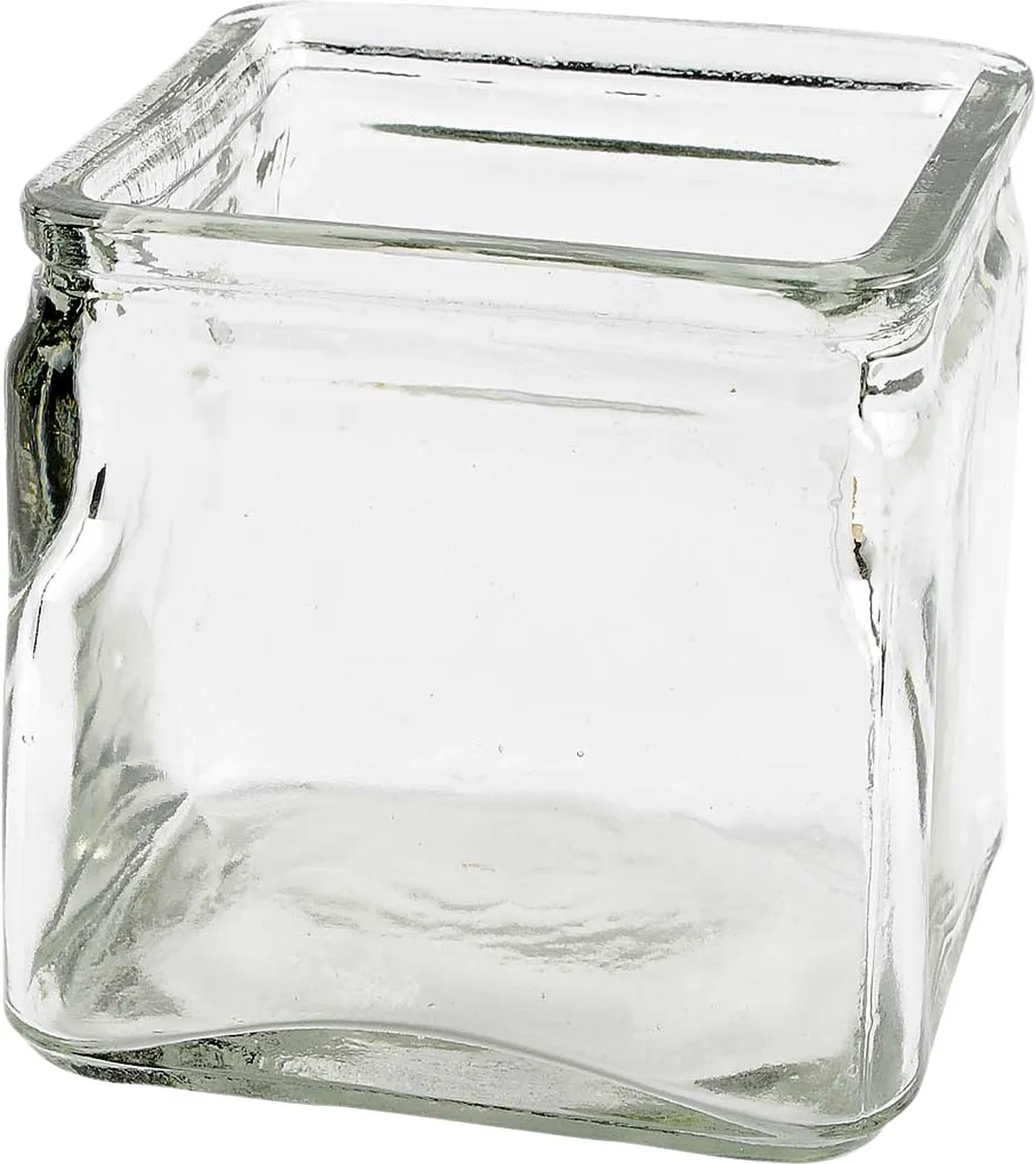 Creativ Company Glazen Waxinelicht Vierkant 10x10cm