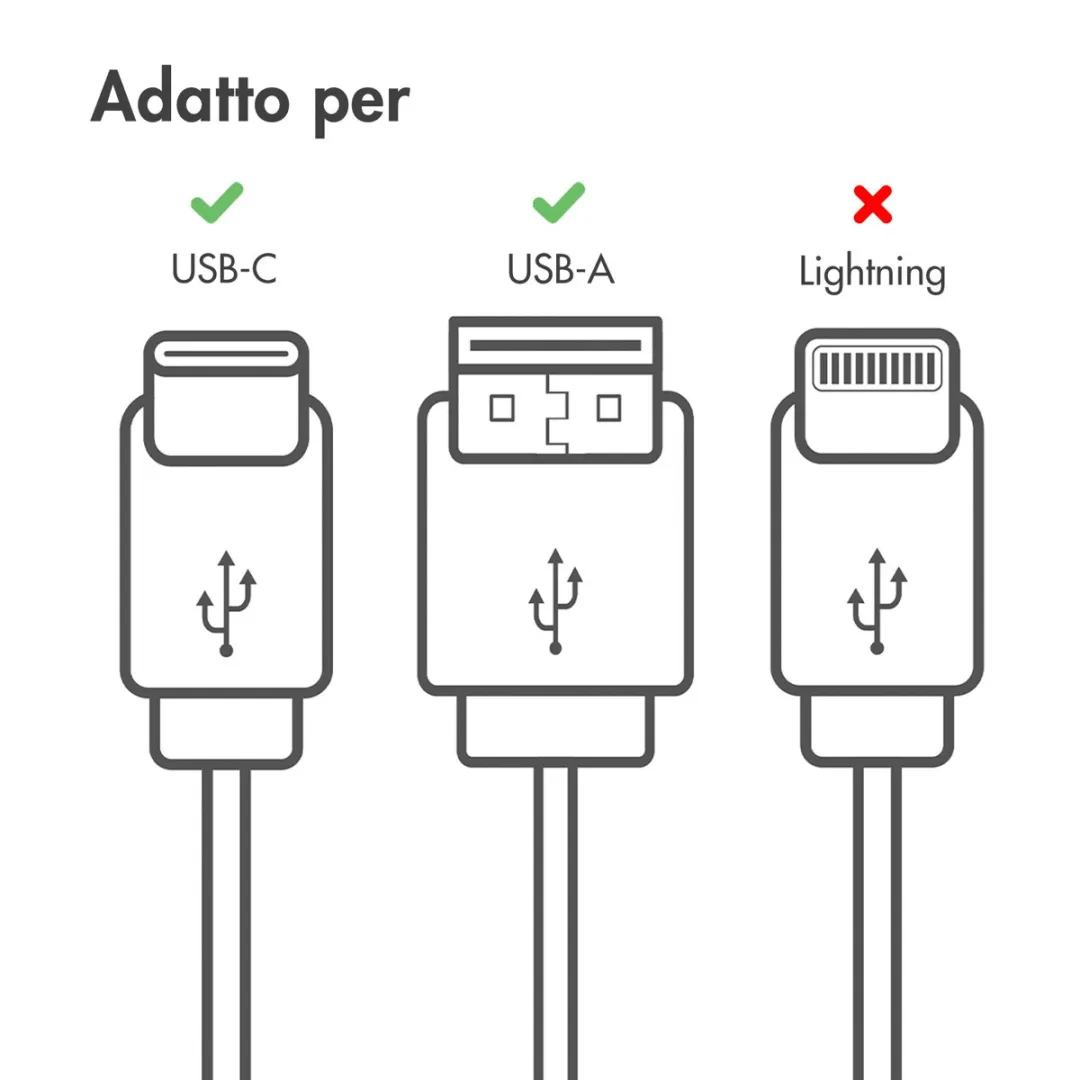 imoshion SH00052793 USB-C naar USB-A Kabel 1m - Zwart