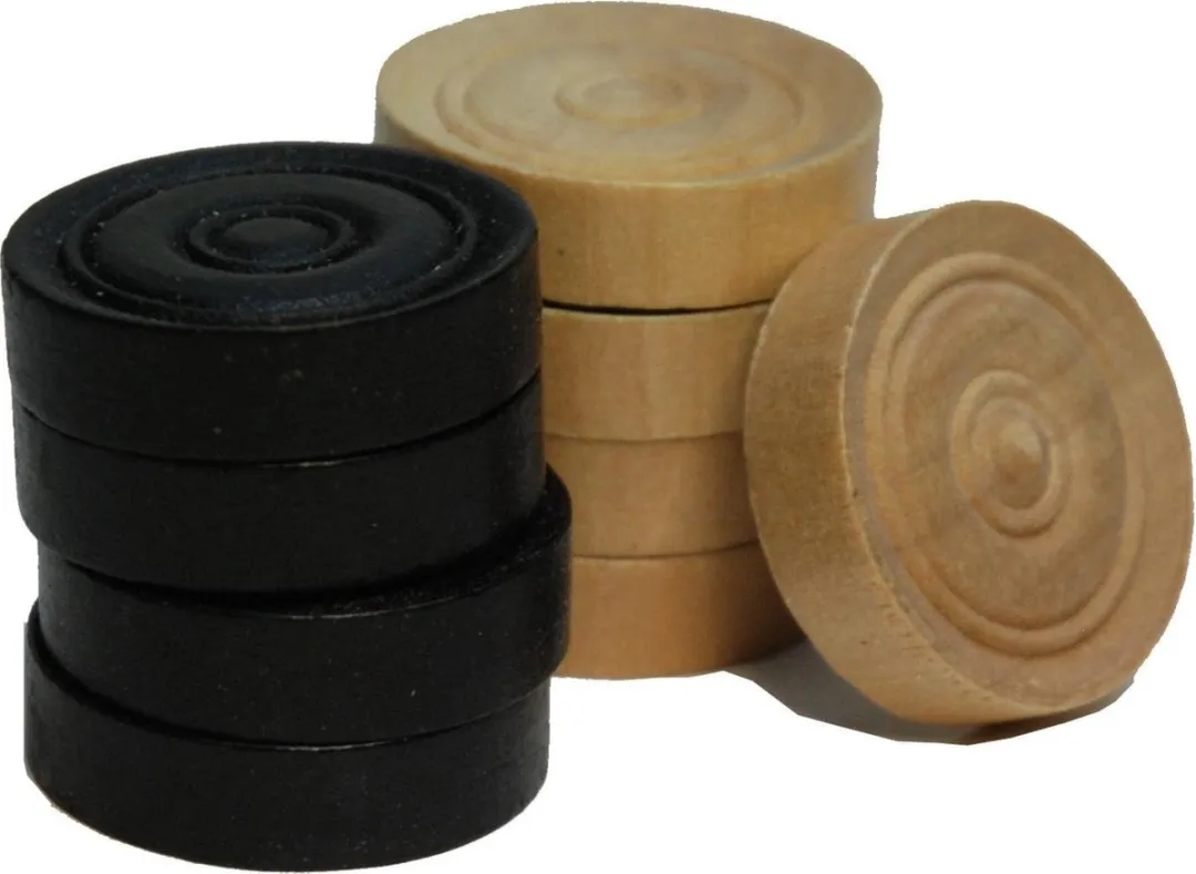 HOT Games Damschijven 32mm Houten Kist - 6 Stuks