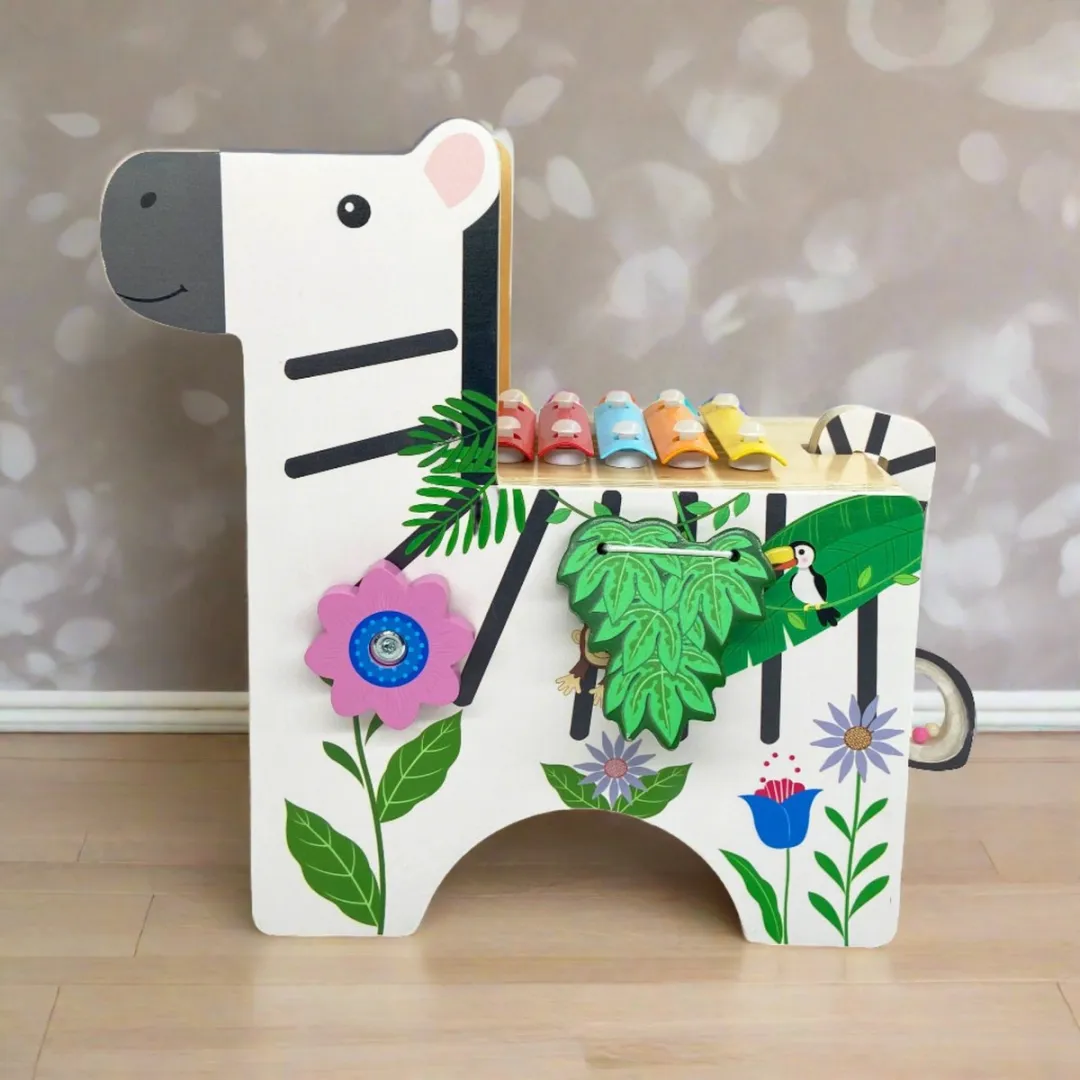 Teamson Kids Zebra Leer & Speel Activiteitencentrum - Xylofoon Multi-kleur