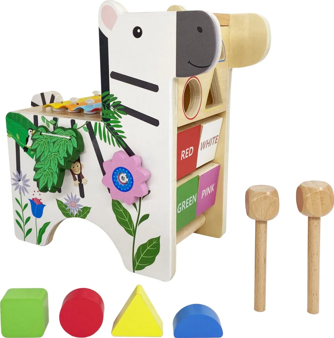 Teamson Kids Zebra Leer & Speel Activiteitencentrum - Xylofoon Multi-kleur