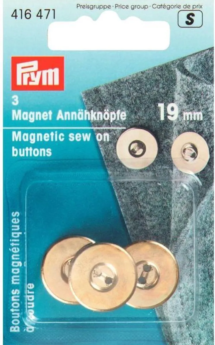 Prym Magneetknopen 19mm Goud