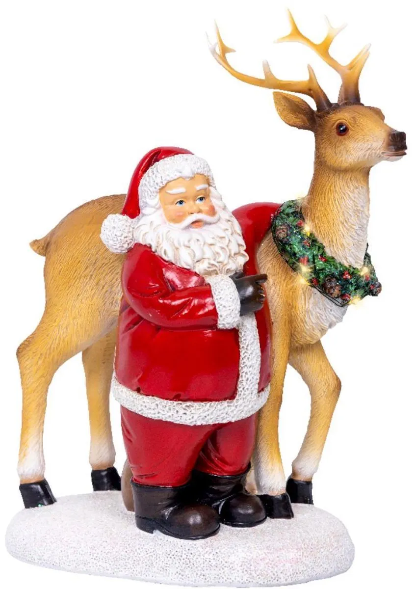 Lumineo Kerstman LED Kerstscene 12x19x26cm