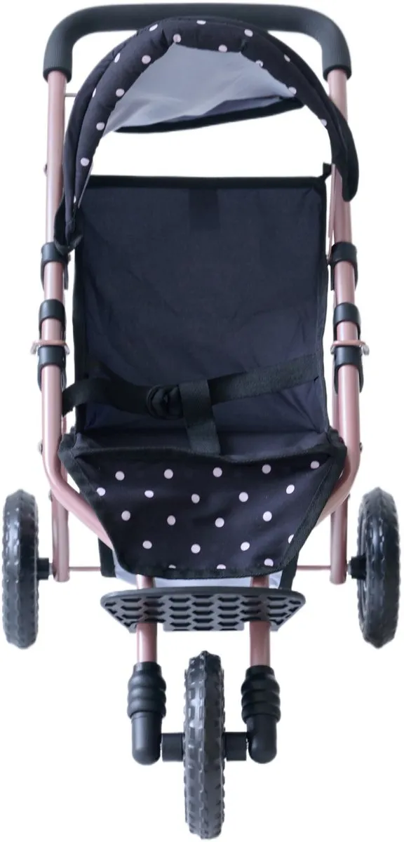 Teamson Kids Jogging Poppenwagen - Zwart