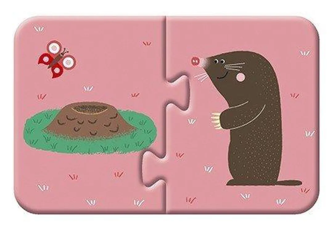 Clairefontaine Avenue Manderine Puzzel Dieren en hun omgeving - 12 Stuks 2-delig
