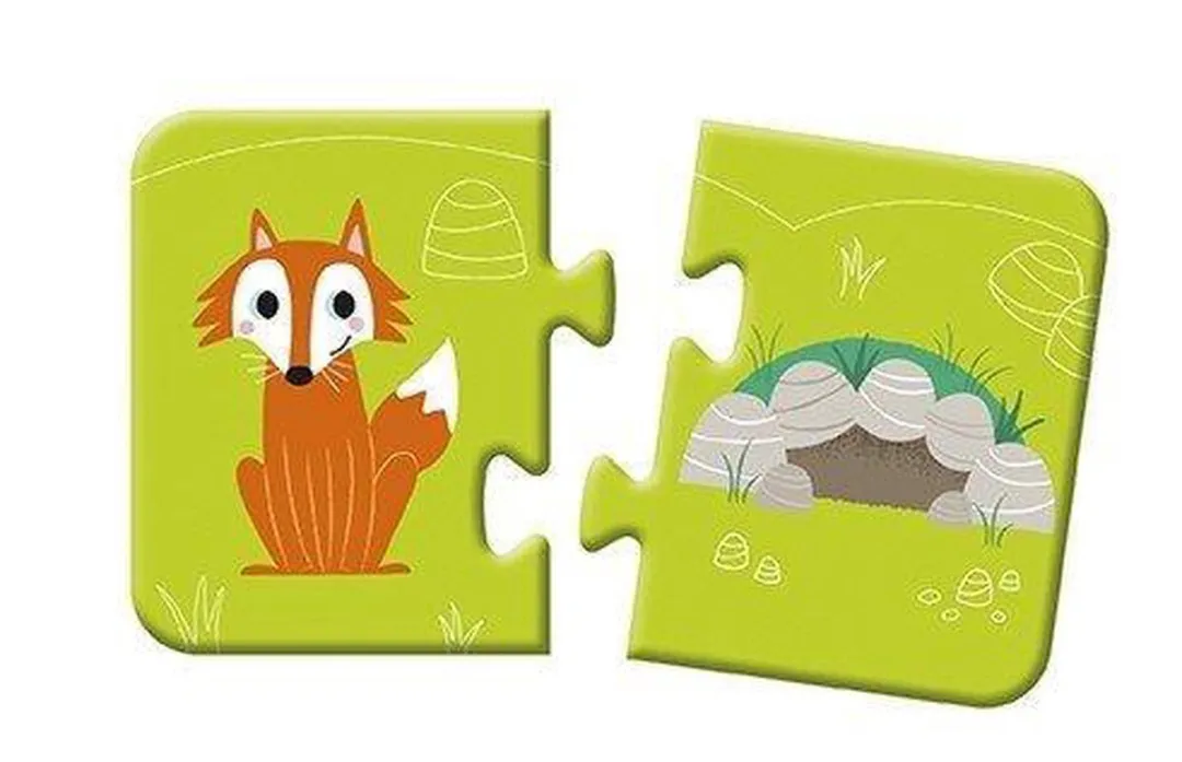 Clairefontaine Avenue Manderine Puzzel Dieren en hun omgeving - 12 Stuks 2-delig