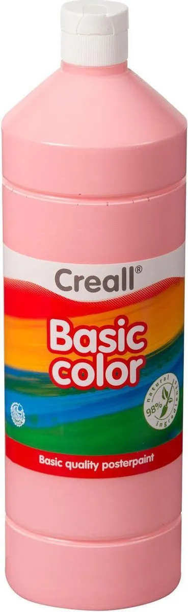 Creall plakkaatverf roze 1 liter - schoolverf voor kinderen en volwassenen.