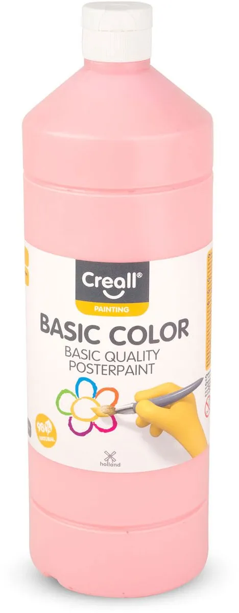 Creall plakkaatverf roze 1 liter - schoolverf voor kinderen en volwassenen.