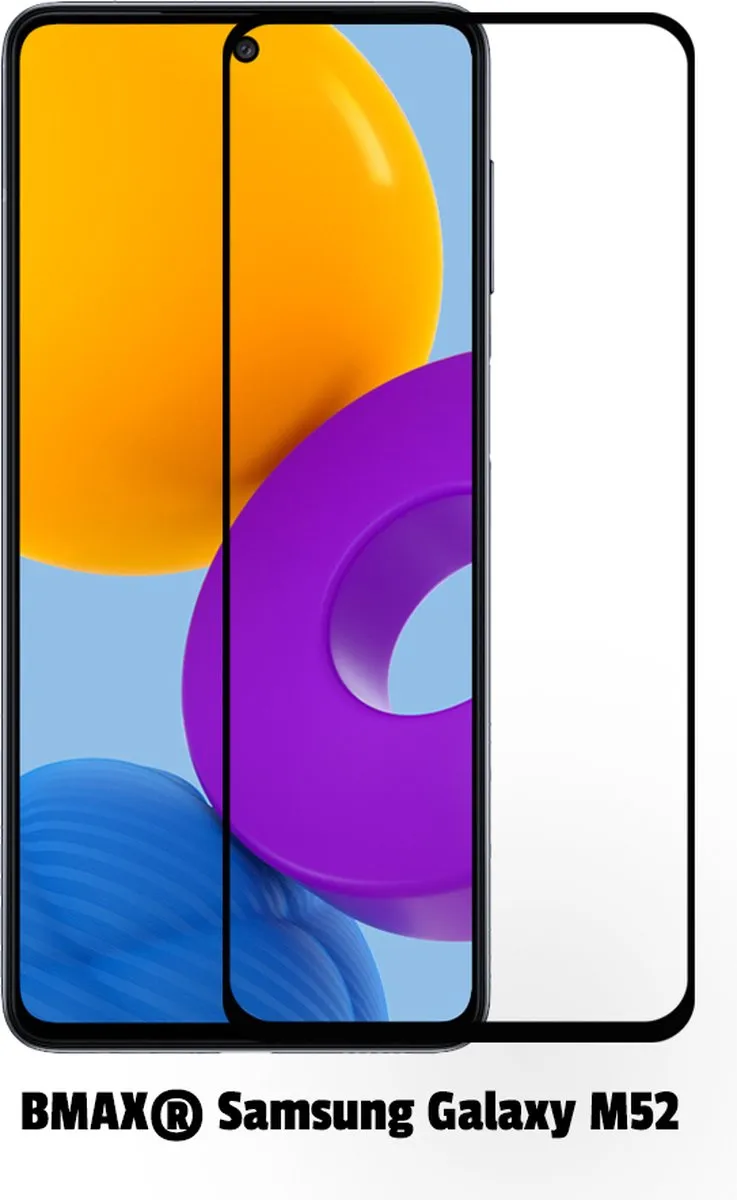 BMAX Samsung Galaxy M52 Glasbeschermer 2 Stuks - Zwart