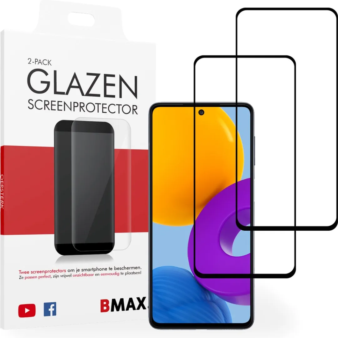 BMAX Samsung Galaxy M52 Glasbeschermer 2 Stuks