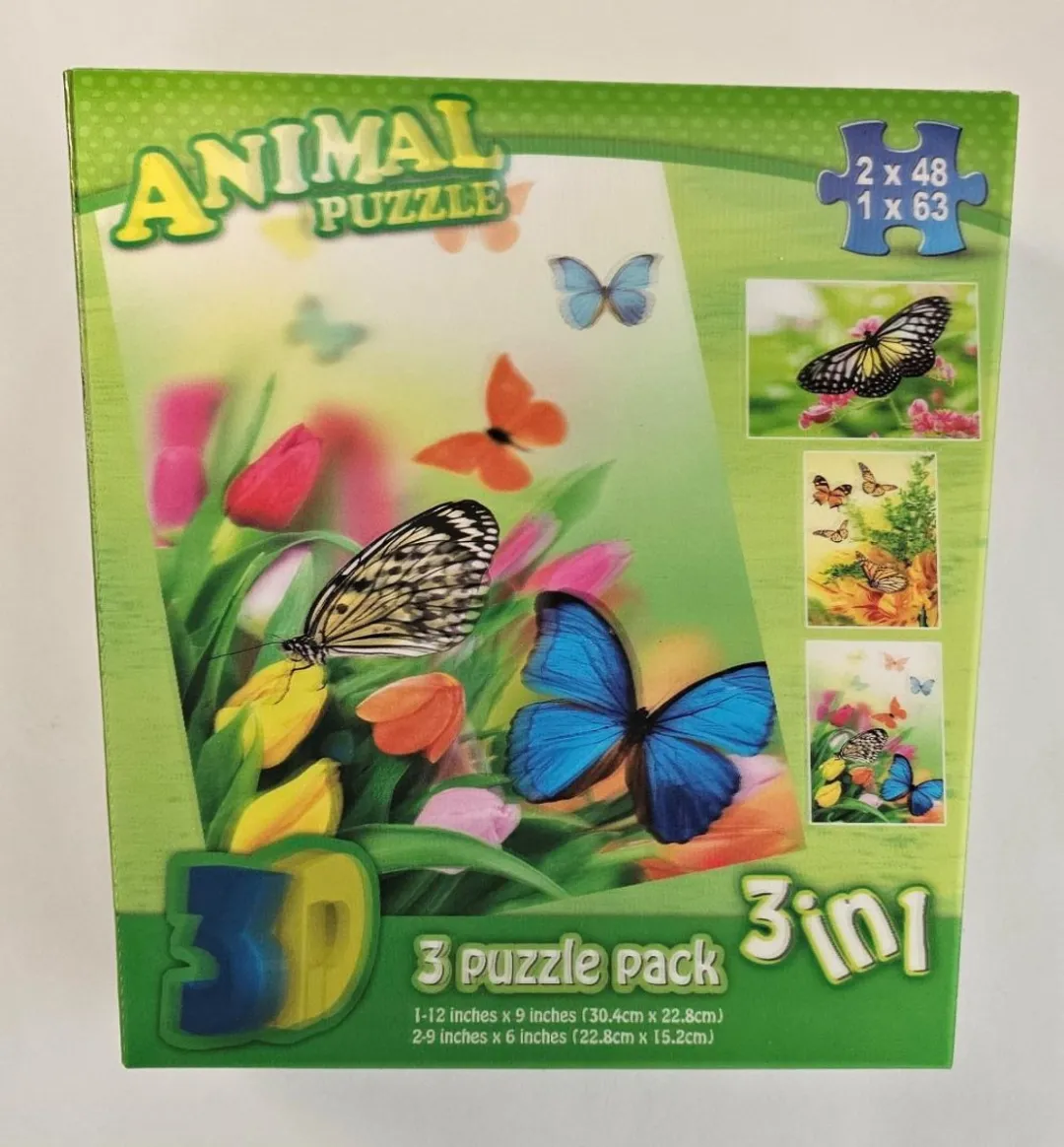 PIA Soft Toys 3D Dierenpuzzel 3-in-1