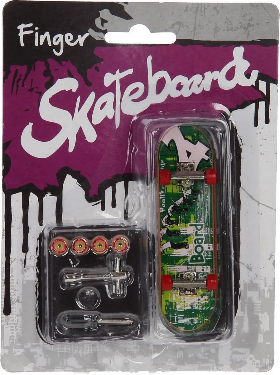 Johntoy Vinger Skateboard Groen - 7-delig