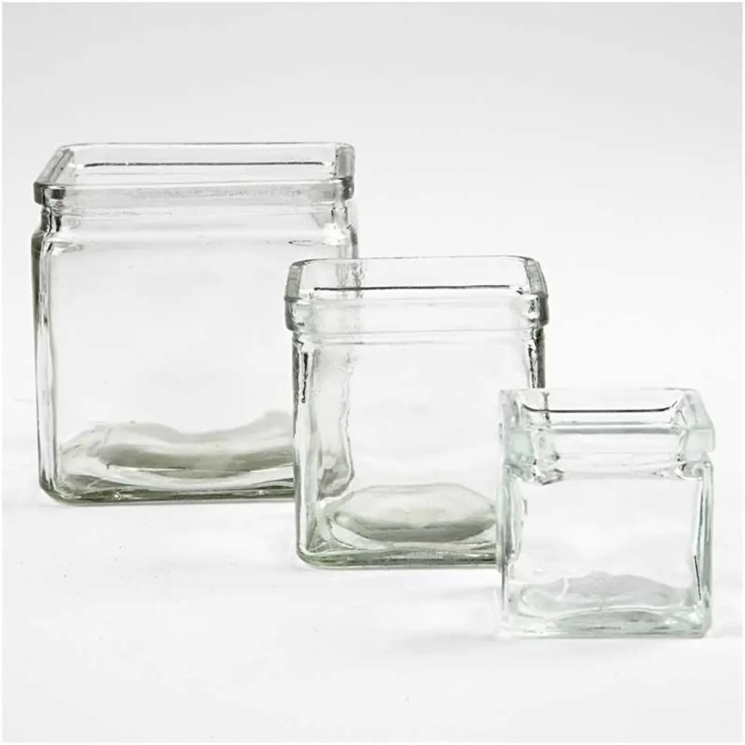 Creativ Company Vierkant Glas 5,5x5,5cm - 12 Stuks