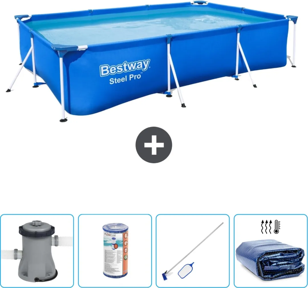 Bestway Steel Pro Zwembad 300x201x66cm Blauw