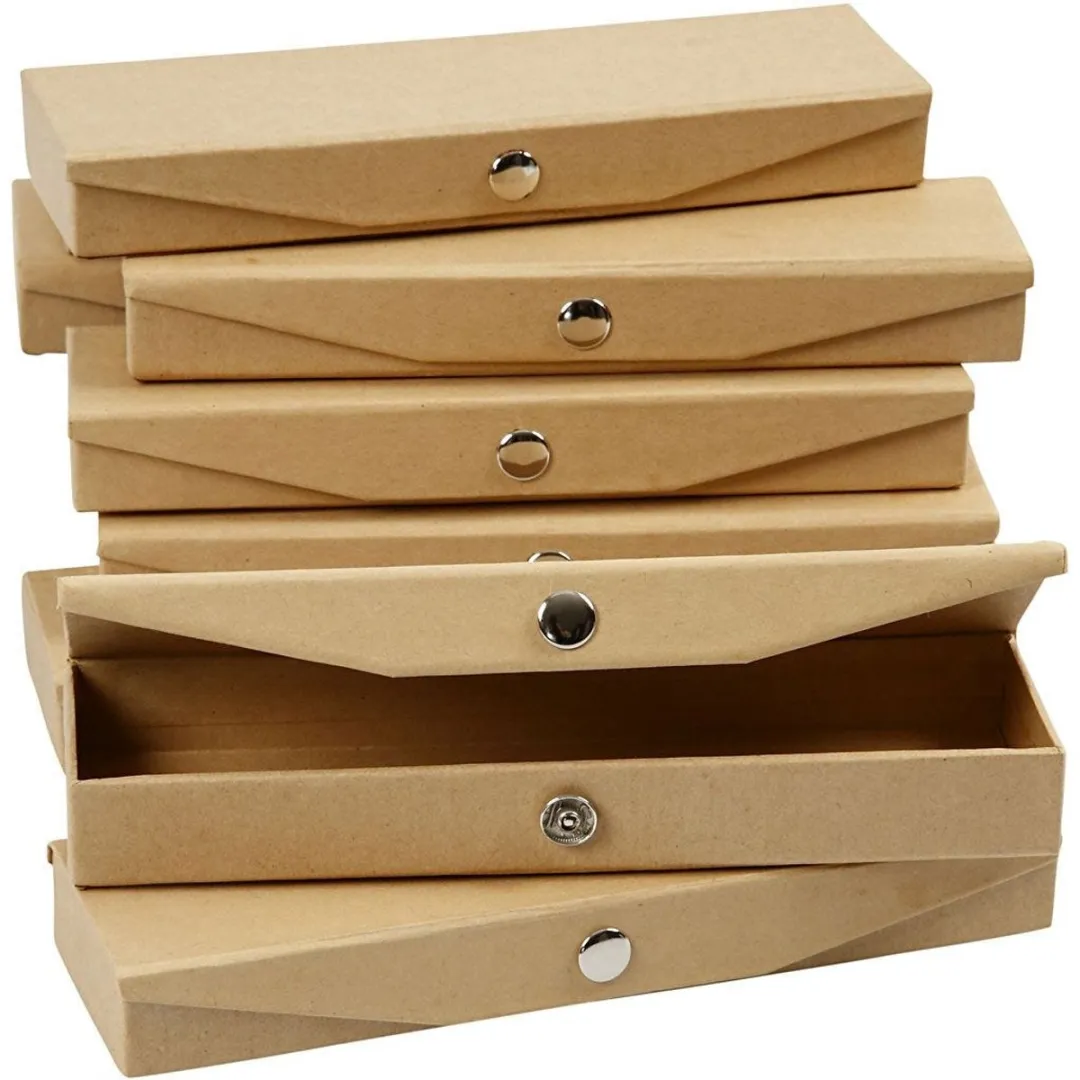 Creativ Company Etui 21x6x2,5cm - 12 Stuks - Bruin