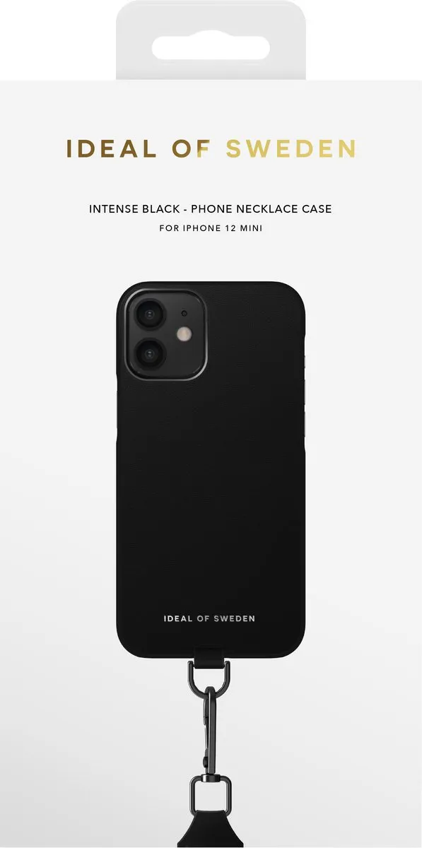 iDeal of Sweden iPhone 12 Mini Necklace Case Intense Black - afbeelding 5 van 5