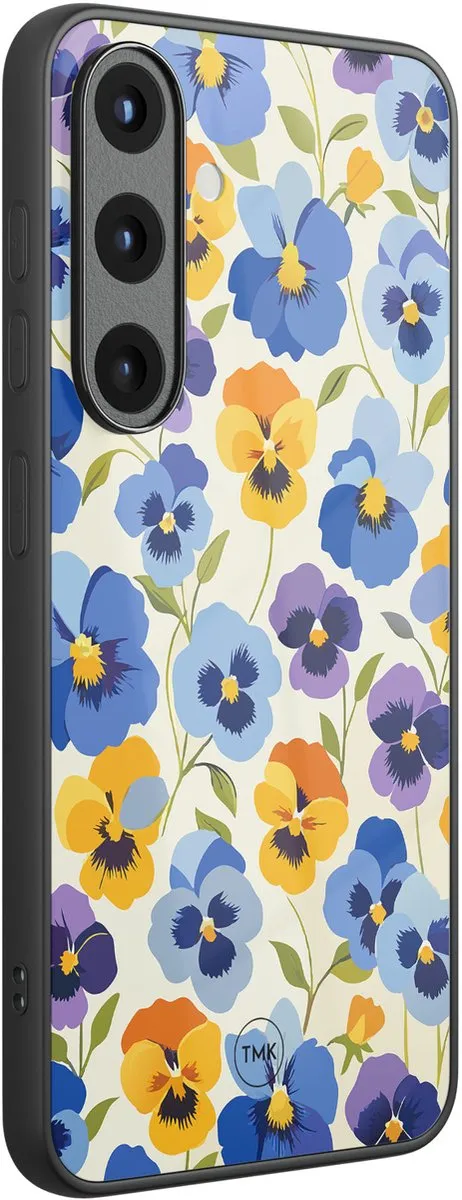 Casevibes Samsung Galaxy S25 Hoesje - Viooltjesmix Bloemen - TPU Luxe