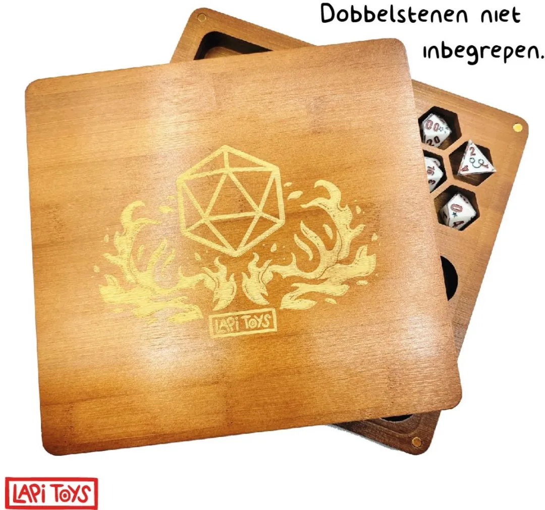 Lapi Toys Dobbelsteenbak Hout - 23,5x22x4,3cm