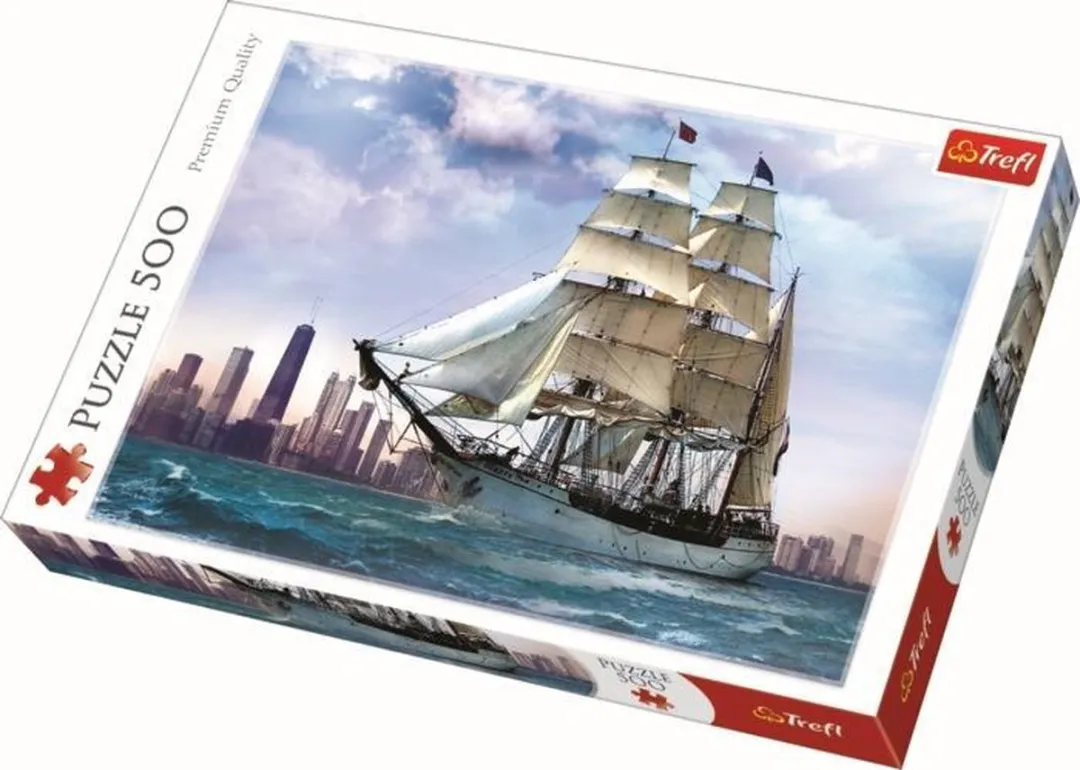 Trefl Sailing near Chicago Puzzel 500 Stuks - Meerkleurig