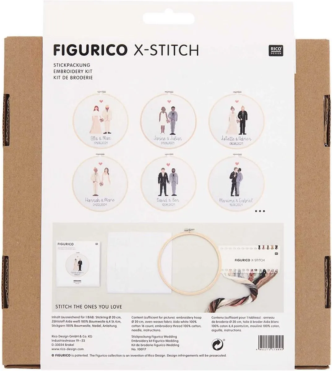 Rico Design Borduurpakket Huwelijk 100117
