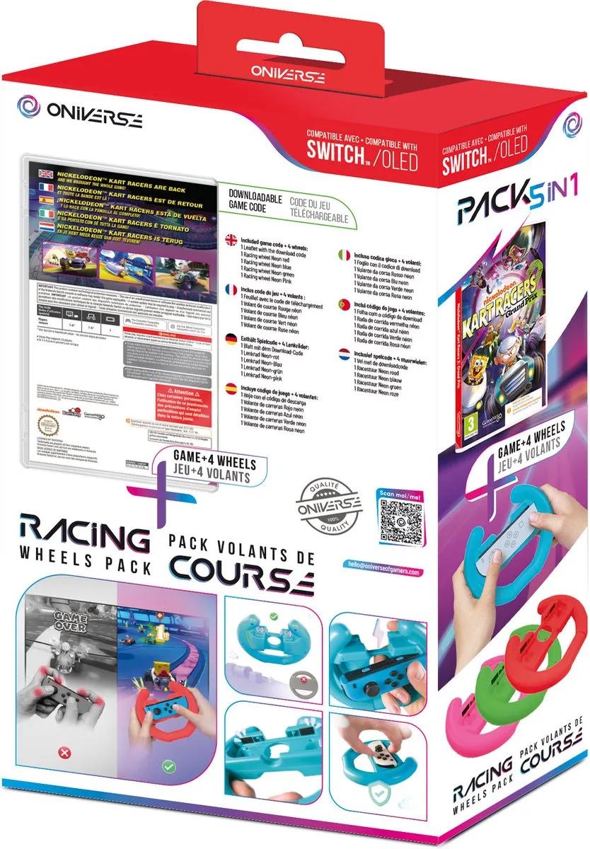 Mindscape ONIVERSE Racesturenpakket Nickelodeon Kart Racers 2 - 4 Spelers