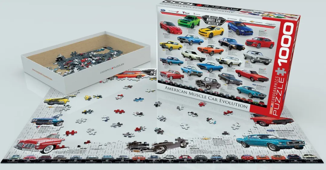 Eurographics American Muscle Car Evolution Legpuzzel 1000 Stuks - 68x48cm - Meerkleurig