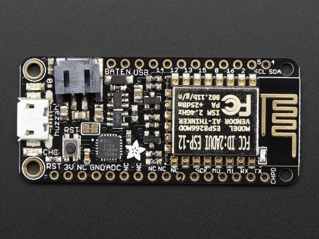 Adafruit Feather HUZZAH ESP8266 WiFi - Zwart