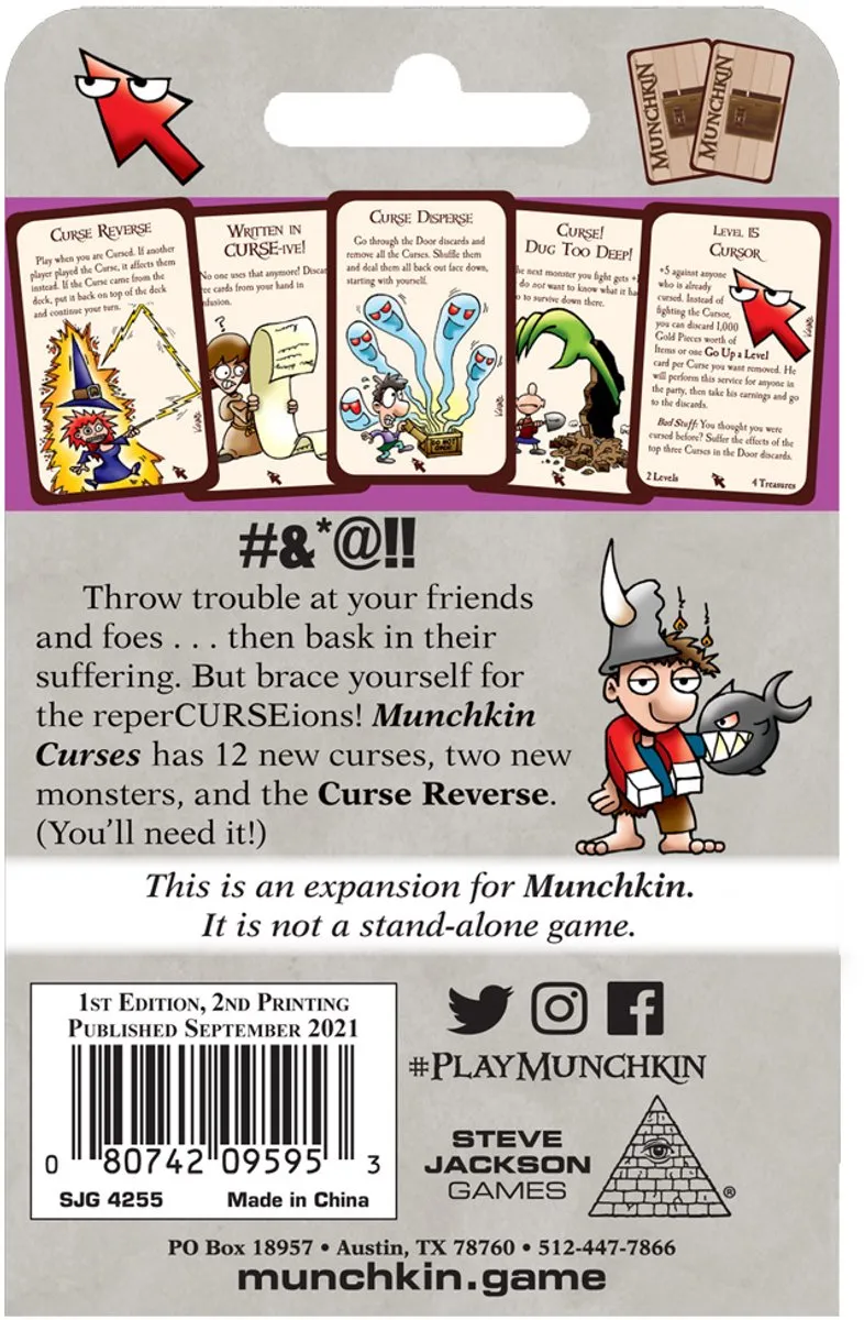 Steve Jackson Games Munchkin Curses Tuckbox - Uitbreiding 4255SJG