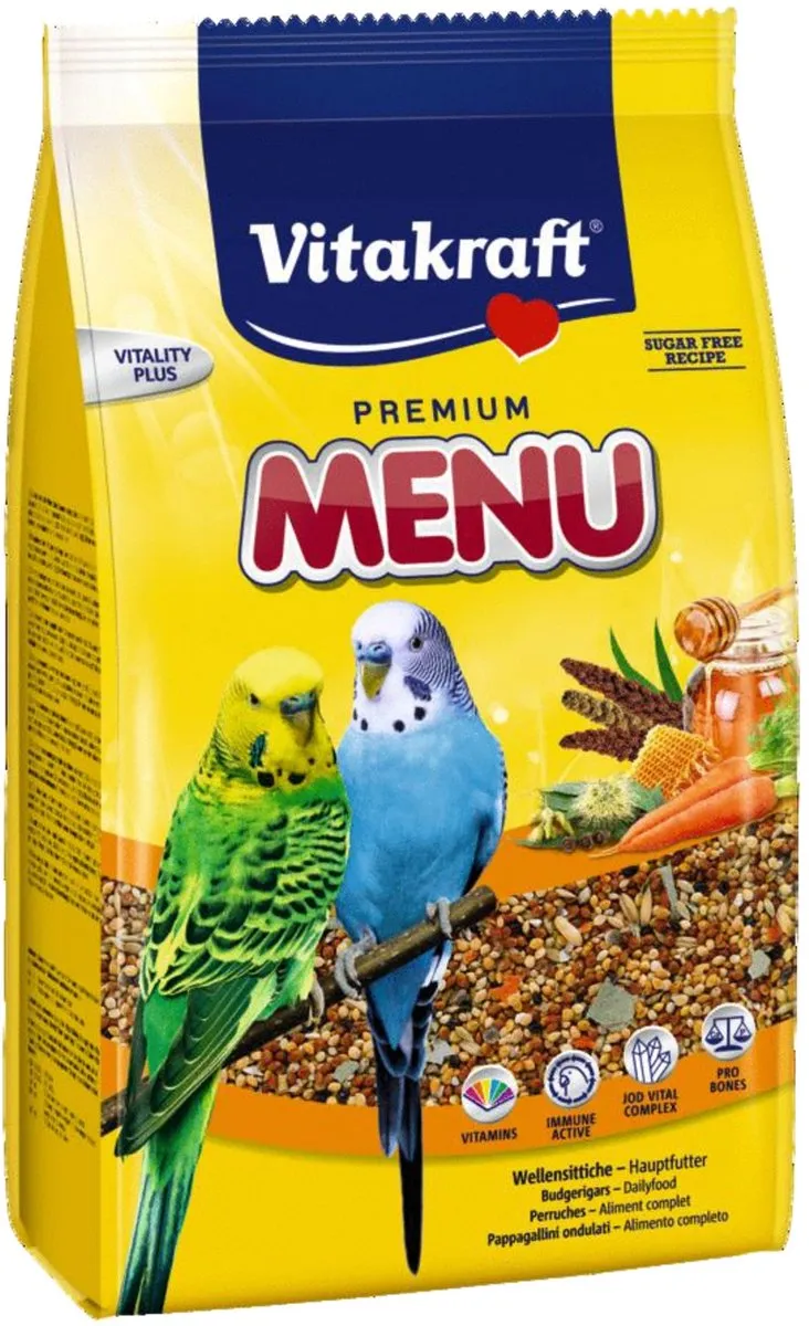 Vitakraft Parkieten Premium Menu Vogelvoer 3kg
