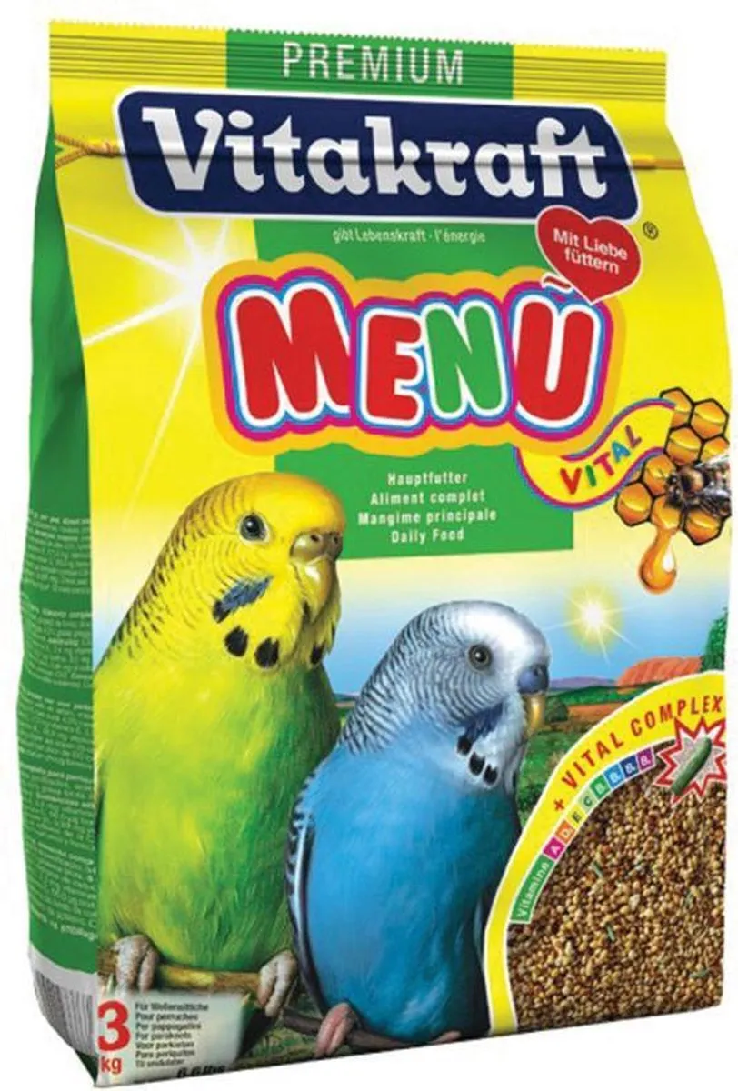 Vitakraft Parkieten Premium Menu Vogelvoer 3kg