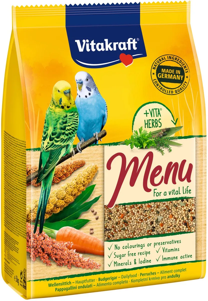 Vitakraft Parkieten Premium Menu Vogelvoer 3kg