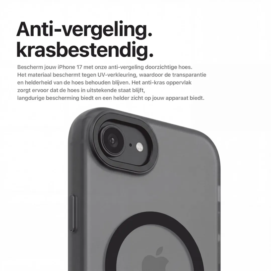 Decoded Transparante Hoesje iPhone 16e D25IPOSEBCT2FBK - Frosted Zwart