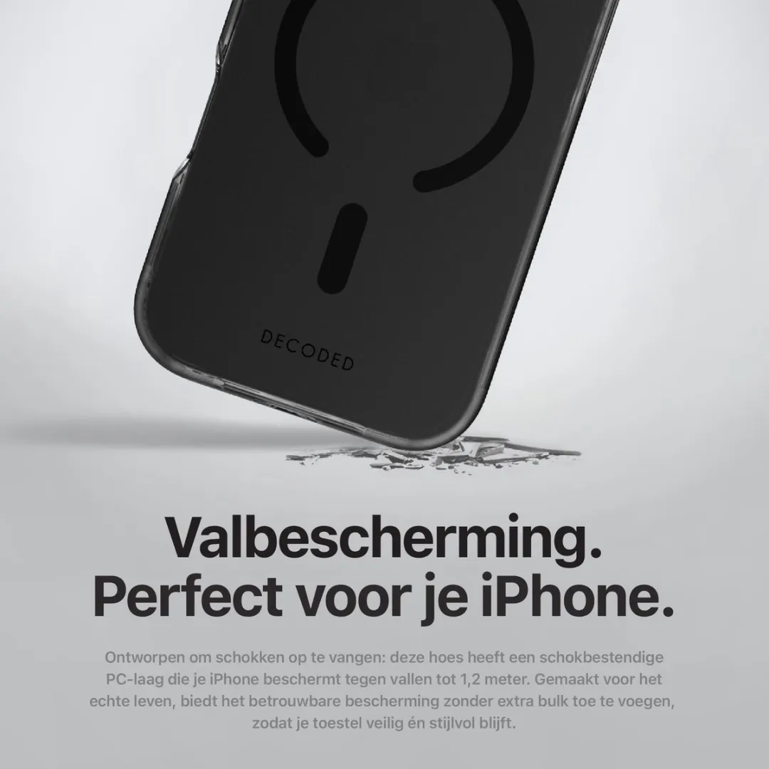 Decoded Transparante Hoesje iPhone 16e D25IPOSEBCT2FBK - Frosted Zwart
