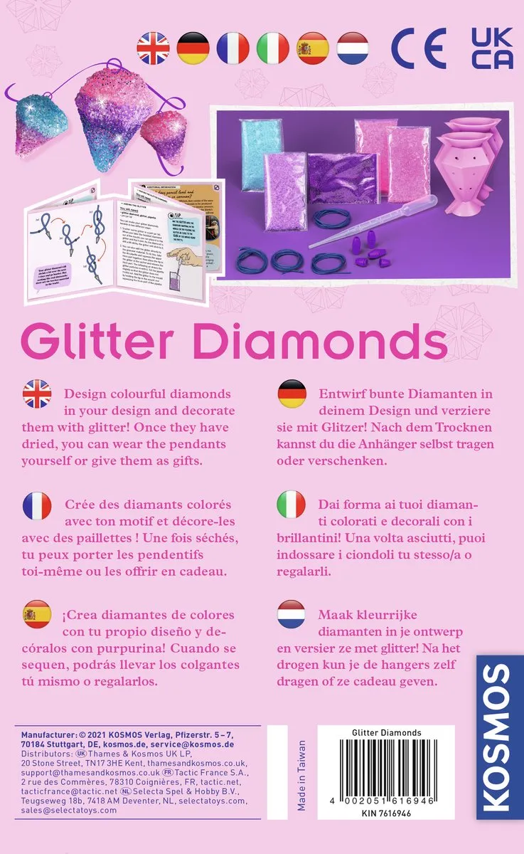 Kosmos Glitter Diamanten Maken KM616946 - Roze