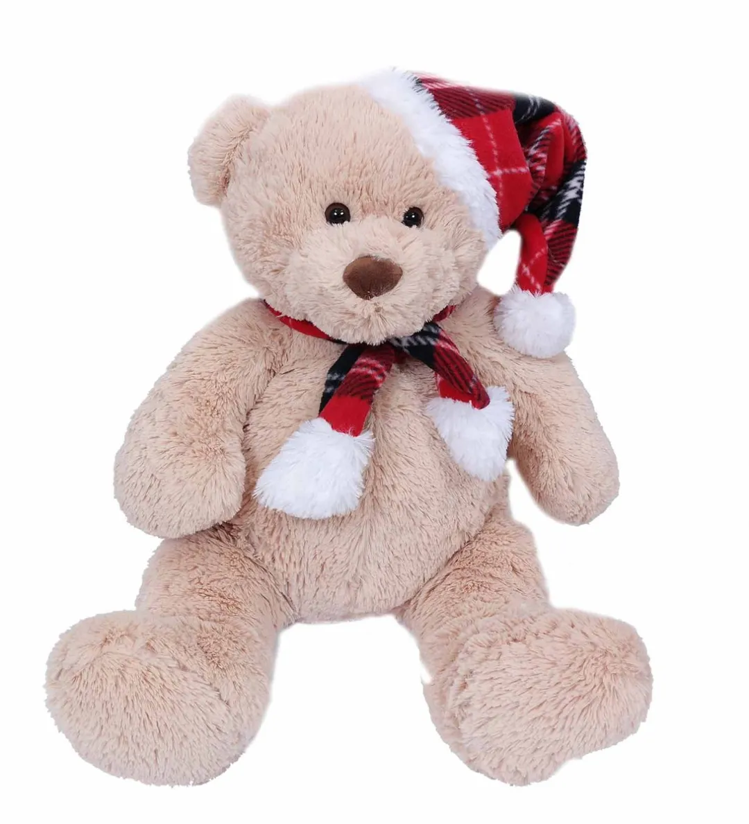 PIA Soft Toys Pluche Kerstberen Set - 2 Stuks 43cm - Beige/Bruin