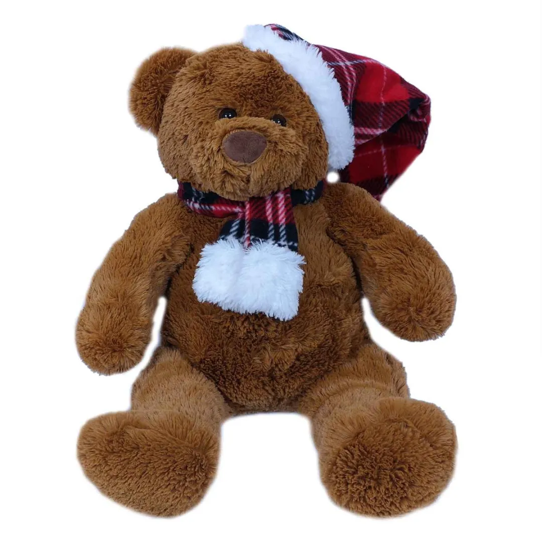 PIA Soft Toys Pluche Kerstberen Set - 2 Stuks 43cm - Beige/Bruin