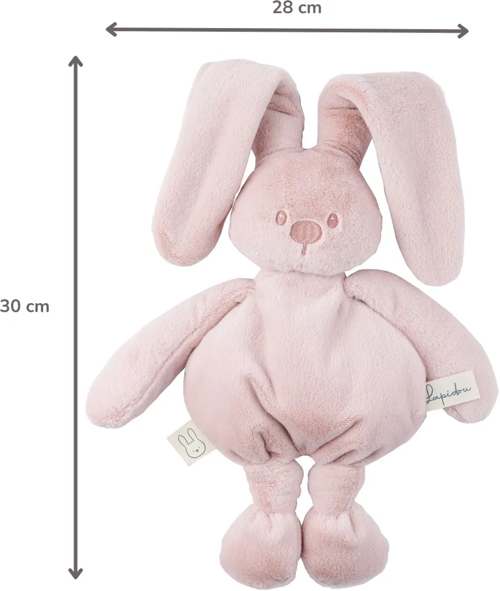 Nattou Lapidou Knuffel Konijn 30cm - Poederroze