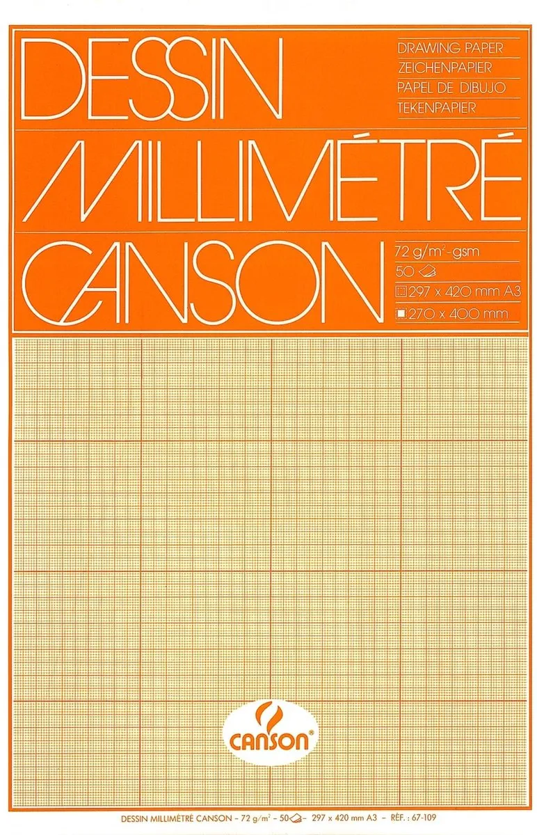 Canson Millimeterblok A3 Lichtbruin - 50 Vel
