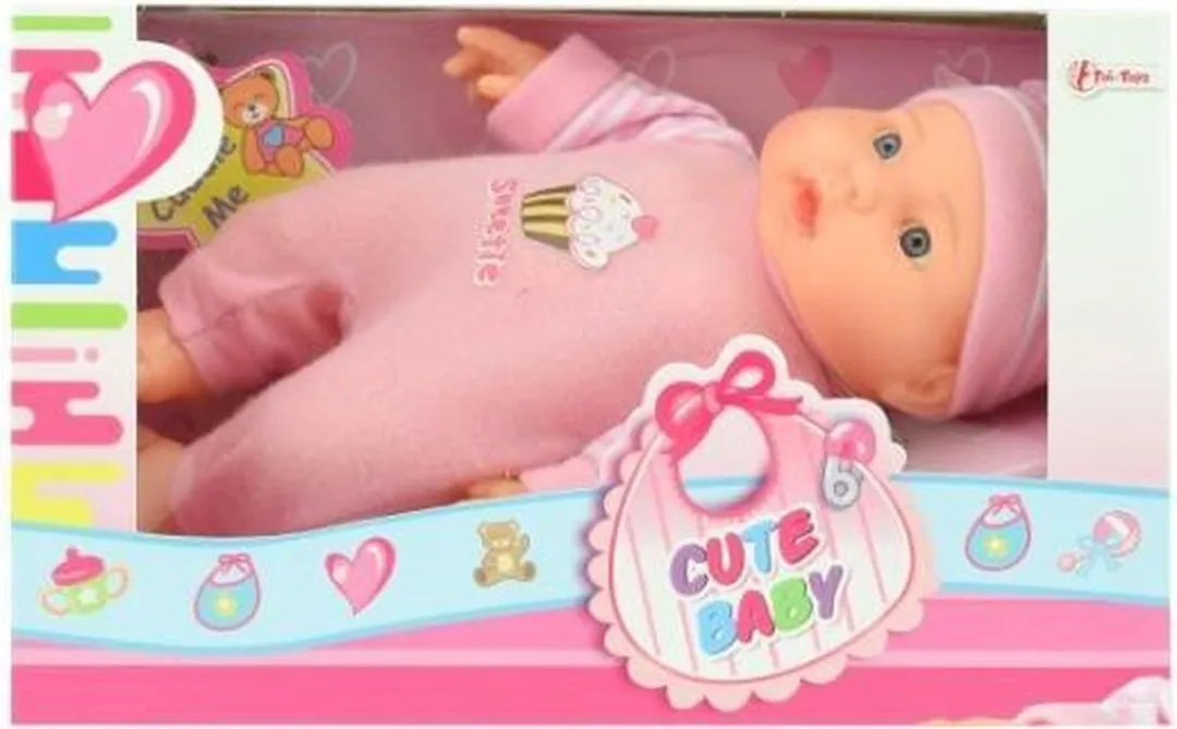 Toi-Toys Babypop Pyjama - 22,5 cm - Roze