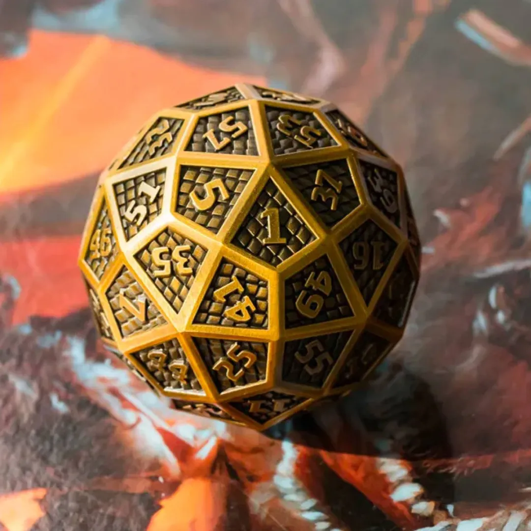 Lapi Toys D60 DnD Dobbelsteen Metaal - Goud