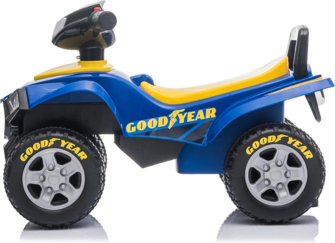 Eco Toys Goodyear Quad Loopauto Blauw - Met LED & Muziek